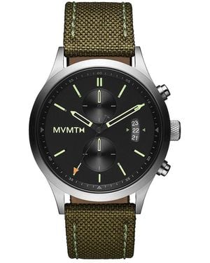 MVMT Green Fabric Watch - Black