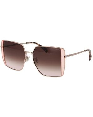 Police Rose Gold Metal Sunglasses - Brown