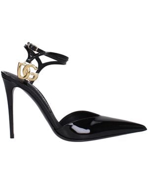 Dolce & Gabbana Black Leather Sandal