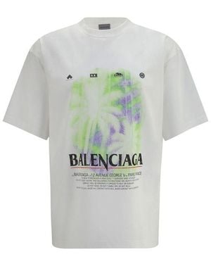 Balenciaga White Cotton T - Grey