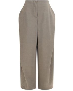 Jacquemus Wool Oves Aries Fla Trousers - Grey