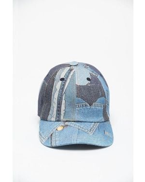 Moschino Multicolour Cotton Cap (baseball Hat) - Blue