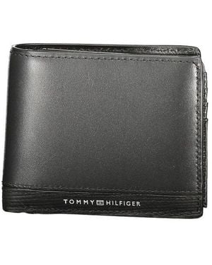 Tommy Hilfiger Black Leather Men Wallet - Gray