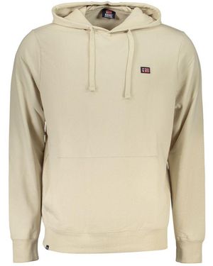 Norway 1963 Beige Cotton Men's Hooded Sweatshirt - Natural