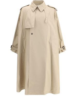 Saint Laurent Cotton Twill Trench Coat - Natural