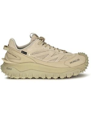 Moncler Beige Calf Leather Bos Taurus Athletic Sneakers - Natural