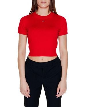 Tommy Hilfiger Red Organic Cotton Tops & T