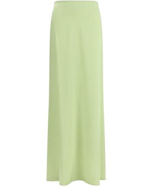 Kristina Ti Bicolour Silk Long Skirt - Green