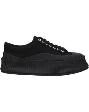 スニーカー Jil Sander Black fabric and suede sneakers Jil Sander Suede Sneakers - Black | Editorialist