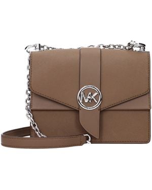 Michael Kors Brown Leather Shoulder Bag