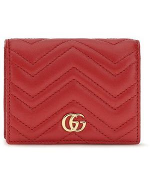 Gucci Multicolour Calf Leather Bos Taurus Wallet - Red