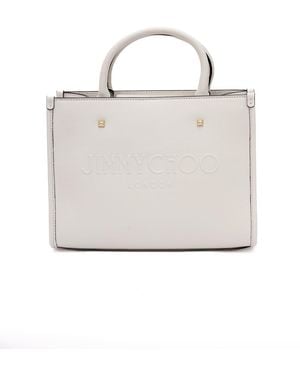 Jimmy Choo White Avenue S Tote Leather Handbag