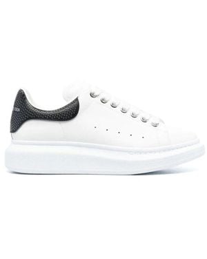 McQueen Oversized Leather Trainers - White