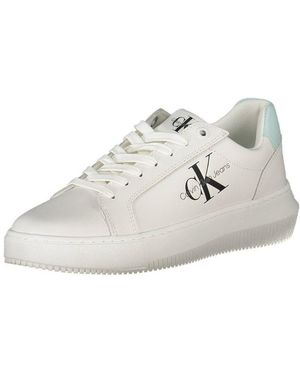 Calvin Klein White Leather Trainer