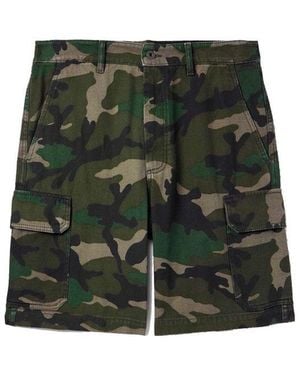 Valentino Camouflage Cargo Shorts - Green