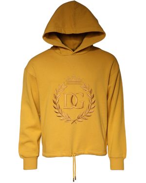 Dolce & Gabbana Dg Hooded Sweatshirt Sweater - Yellow