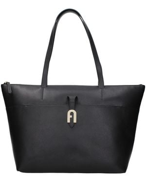 Furla Black Leather Shoulder Bag