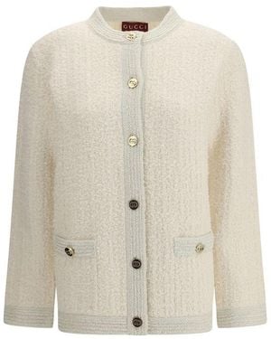 Gucci Beige Wool Cardigan - Natural