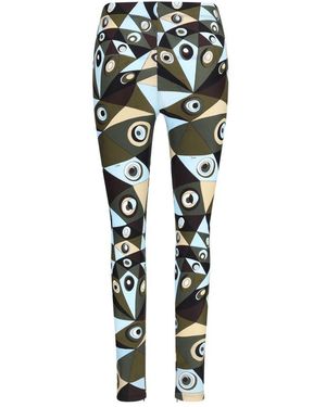 PUCCI Bicolor Polyamide Leggings - Green