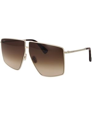 Max Mara Silver Metal Sunglasses - Brown
