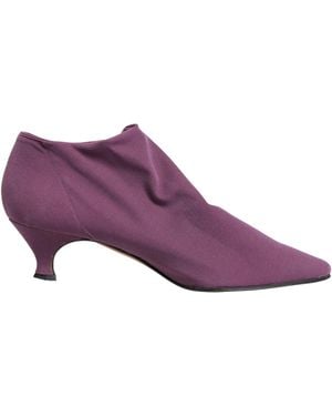 Dolce & Gabbana Shoes Purple Suede Ankle Boots Shoes