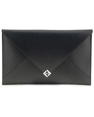 Fendi Large Squared Ff Pouch - Black