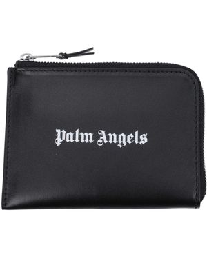 Palm Angels Leather Cardholder - Black