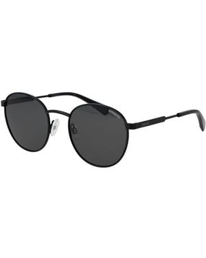 Polaroid Black Stainless Steel Sunglasses