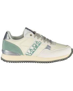 Napapijri Chic Lace-Up Sports Sneakers With Contrast Detail - White