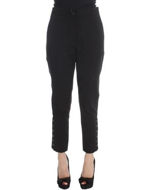 Ermanno Scervino Trousers Button Detail - Black