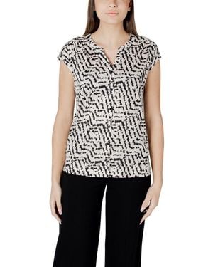Street One Cream Cotton Tops & T - Black