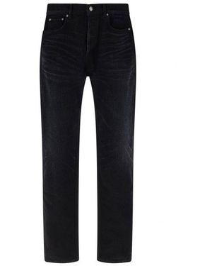 Saint Laurent Cotton Denim Jeans - Black