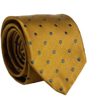 Dolce & Gabbana Silk Polka Dot Adjustable 'Sd Neckmen's Tie - Natural