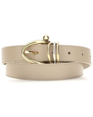 Chloé Beige Calf Leather Bos Taurus Regular Belt - Natural