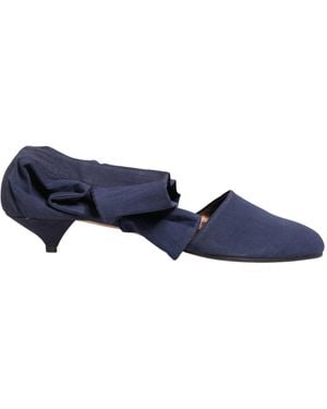 Dolce & Gabbana Blue Cotton Ankle Boots Shoes