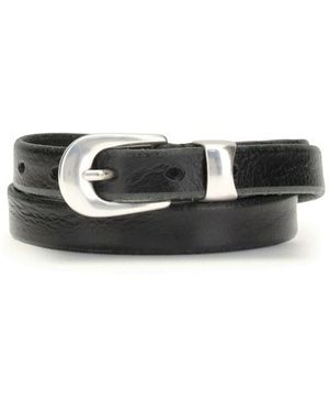 Our Legacy Black Calf Leather Bos Taurus Thin Belt
