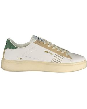 Gas White Polyurethane Men's Trainer - Multicolour
