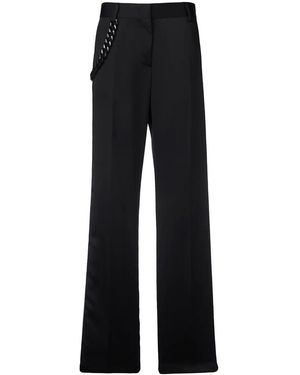 MSGM Stripe-Detail Pants - Black