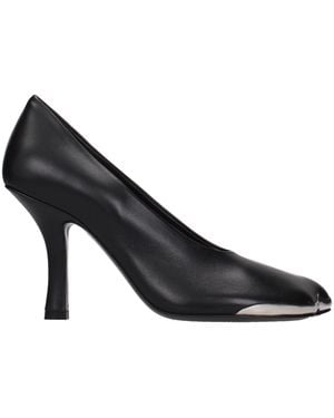 Burberry Black Leather High Heel Pumps - Blue