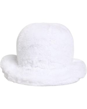 Dolce & Gabbana Modacrylic Fur Bucket Capello Hat Ma+Pl+Se - White