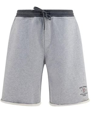 Brunello Cucinelli Grey Cotton Bermuda Shorts