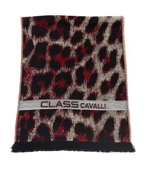 Roberto Cavalli Wool Scarf - Black