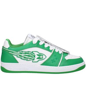 ENTERPRISE JAPAN Green Leather Trainers