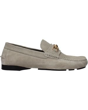 Versace Gray Leather Slip