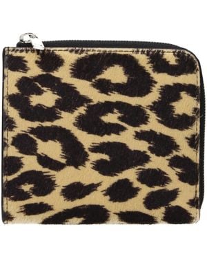 Jil Sander Beige Horsehair Wallet - Metallic