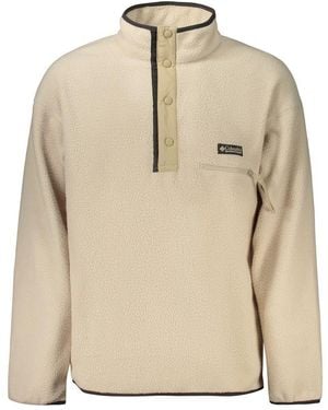 Columbia Beige Polyester Men Sweatshirt - Natural