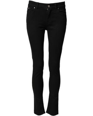 Dolce & Gabbana Cotton Skinny Mid Waist Denim Jeans Co+02 Clothing - Black