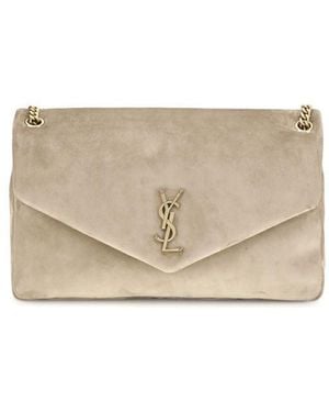 Saint Laurent Large Calypso Shoulder Bag - Natural