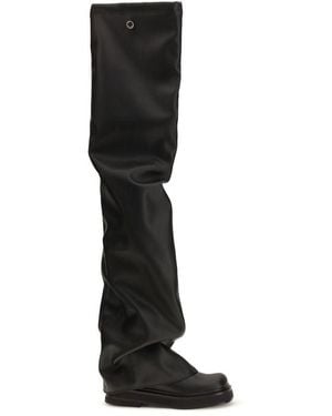 The Attico Black Polyurethane Over The Knee