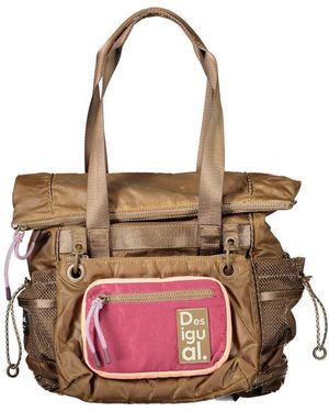 Desigual Marrone Poliestere Woman Backpack - Pink
